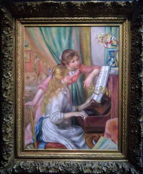 ルノワールの絵画『ピアノに寄る少女たち』