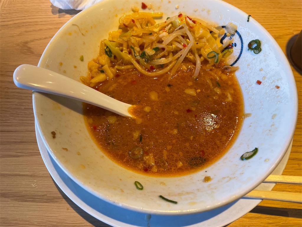 食べ残った味噌ラーメン
