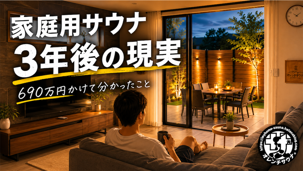 家庭用サウナを設置して3年のリアル