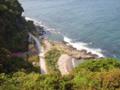 [浦賀]観音崎灯台の上から下を望む