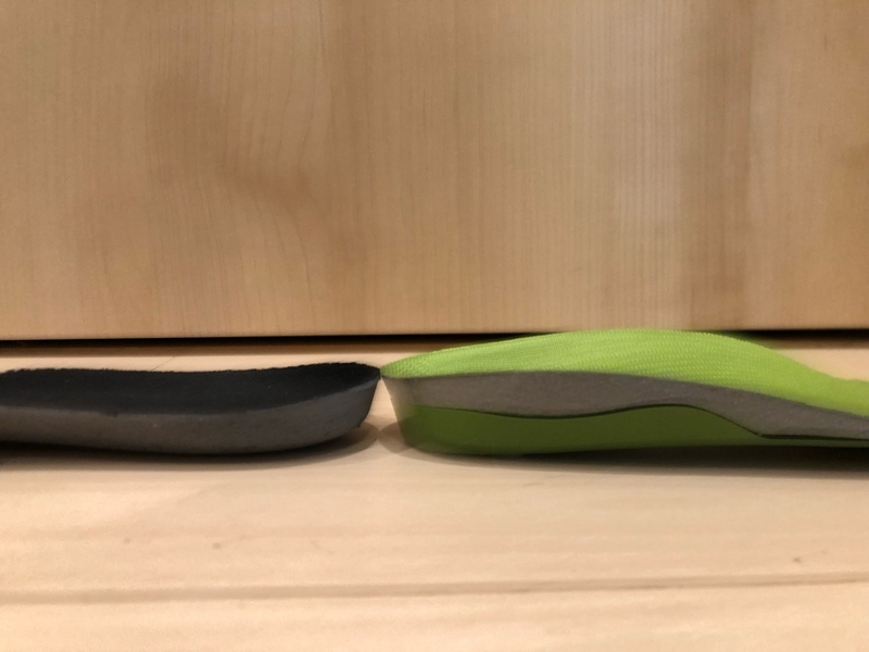 踵部を横から見たときの比較