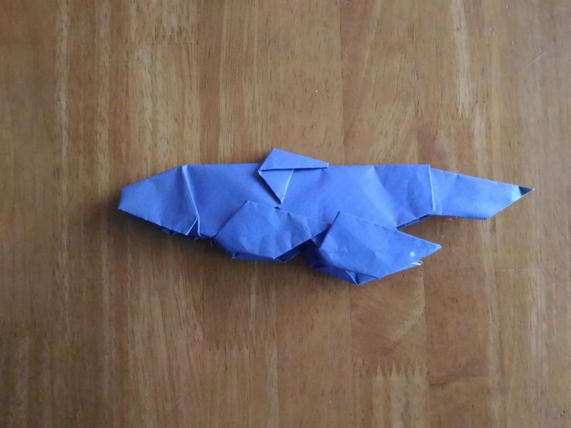 シーラカンスの創作折り紙。