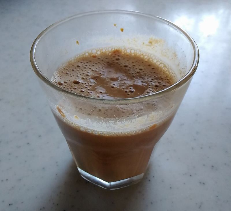 牛乳と混ぜてみた。