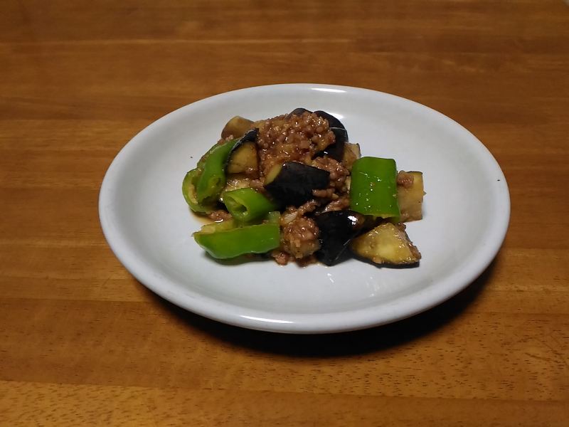 ししとうとナスのみそ炒め