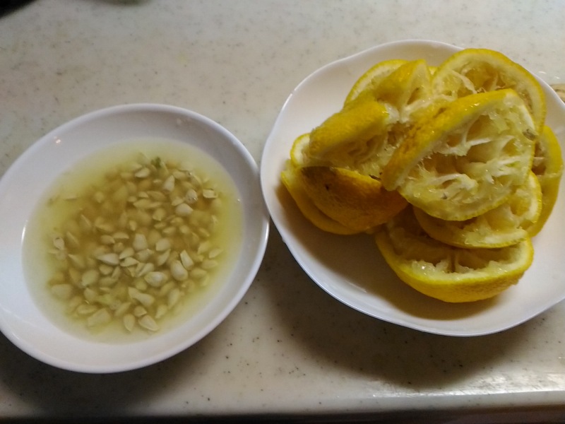 果汁を搾ったところ。