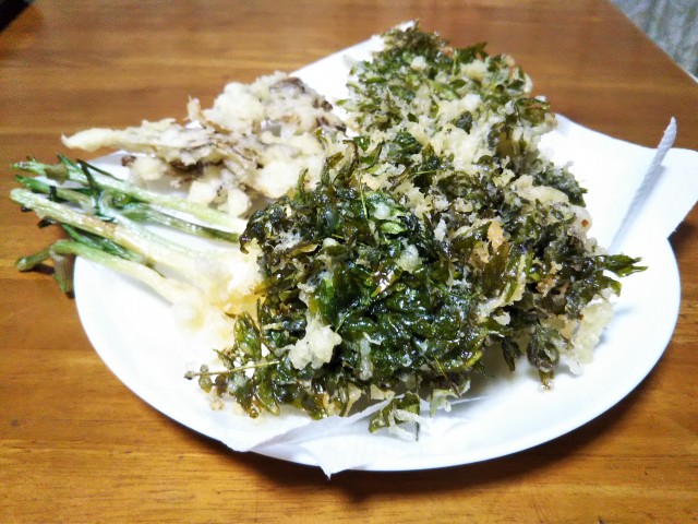 できあがった天ぷら。