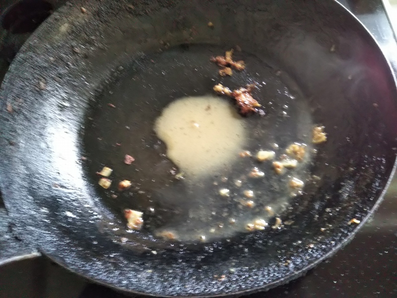 ハンバーグを焼いた後。