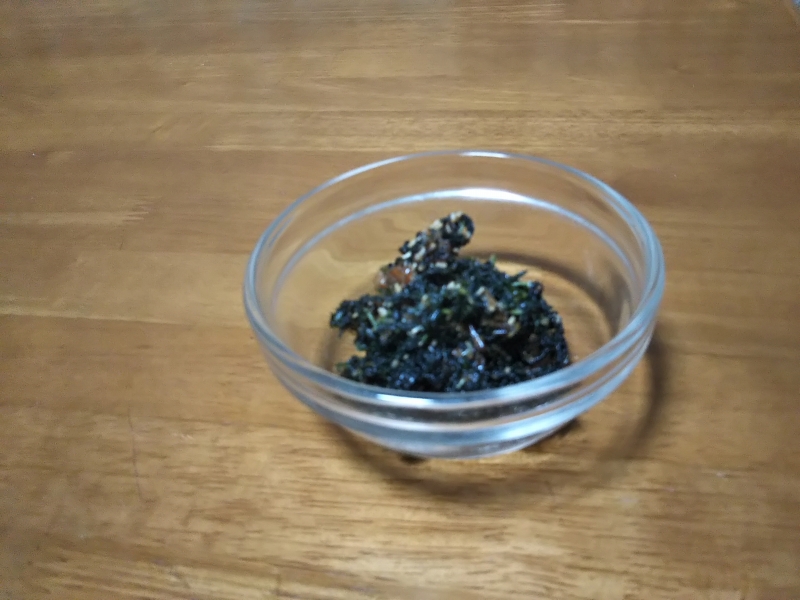 完成した青じその佃煮。