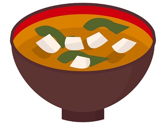 f:id:NTYG009:20191230234952j:plain わかめと豆腐の味噌汁のイラスト