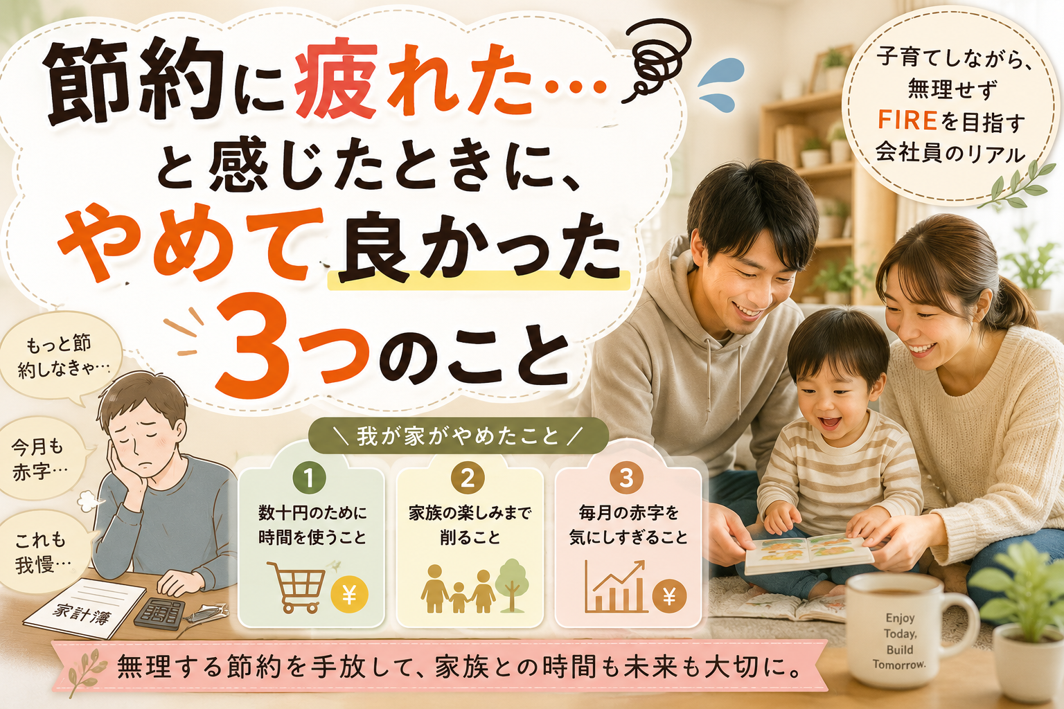 節約に疲れたと感じたときにやめて良かった3つのこと