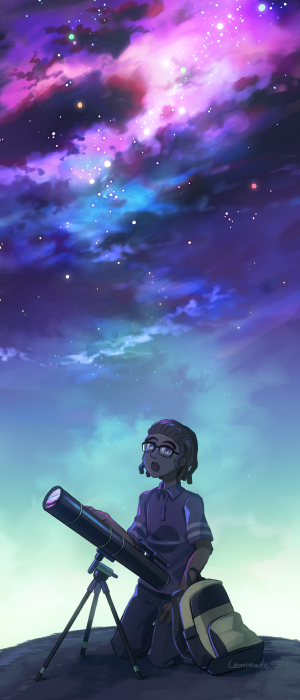 お空を描くのは楽しかったですね。