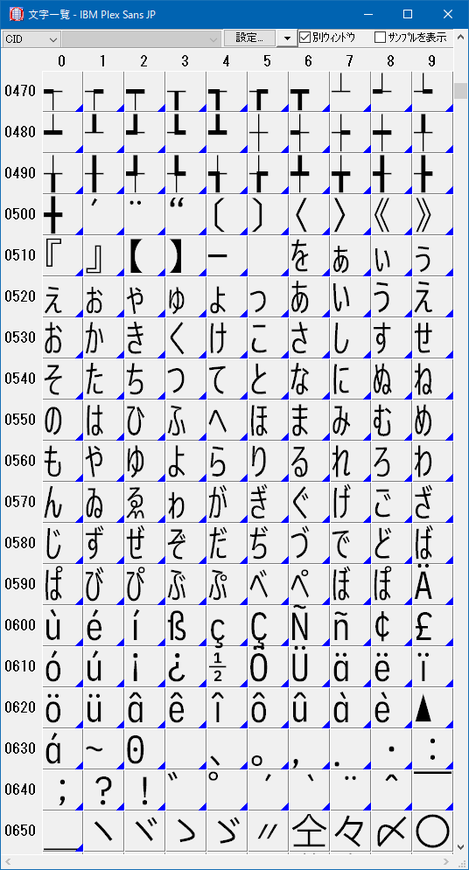 Ibm Plex Sans Jp 5 2 1 Unicode横書き文字リスト Hatenadiary Id Narr