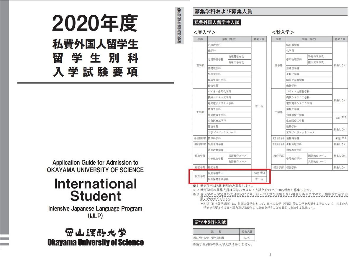 加計学園獣医学部留学生枠