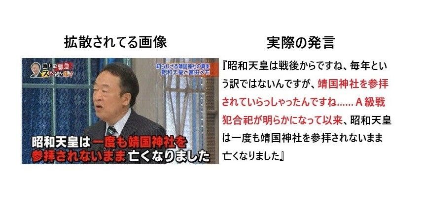 池上彰が昭和天皇はA級戦犯合祀によって靖国神社に参拝しなくなったとする番組