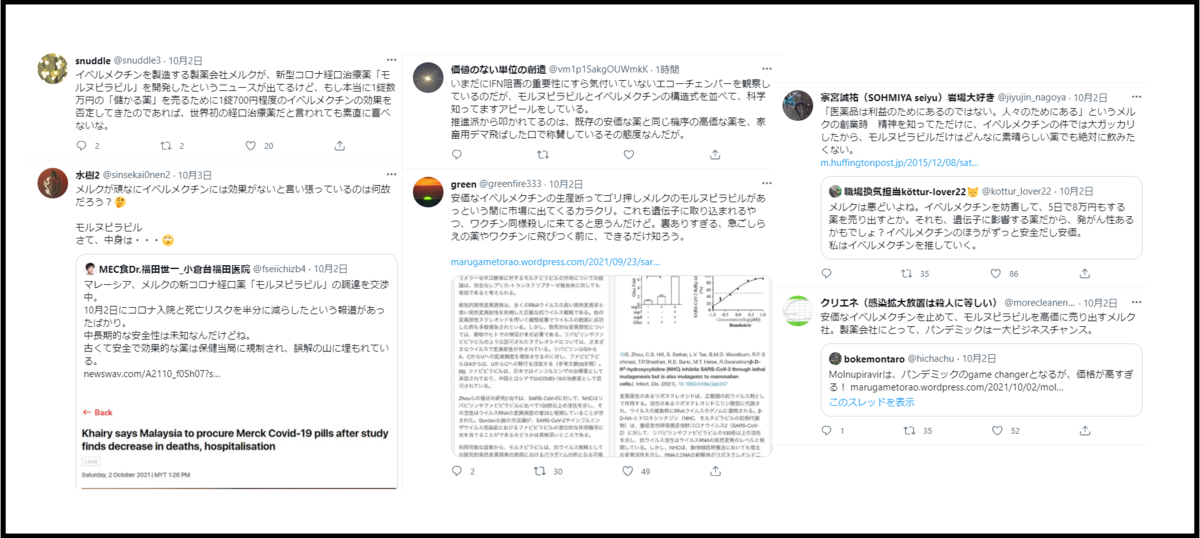 イベルメクチンゴリ押し派、モルヌピラビルを攻撃する
