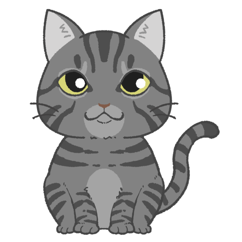 サバトラの猫のフリーイラスト素材 - 無料のイラスト素材 タダ絵