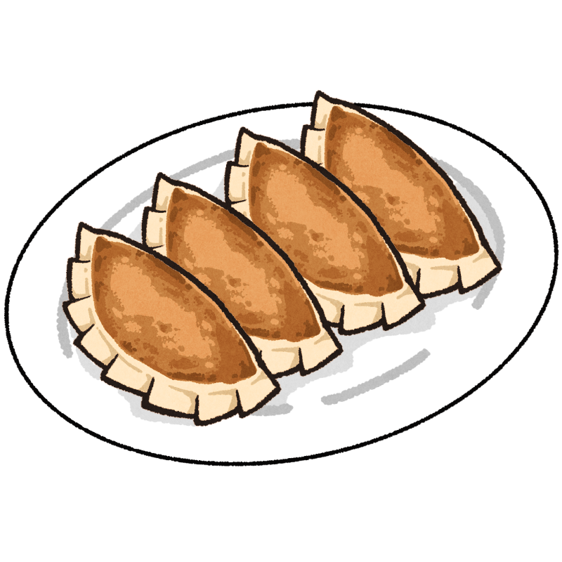 [B!] 餃子のフリーイラスト素材 - 無料のイラスト素材 タダ絵