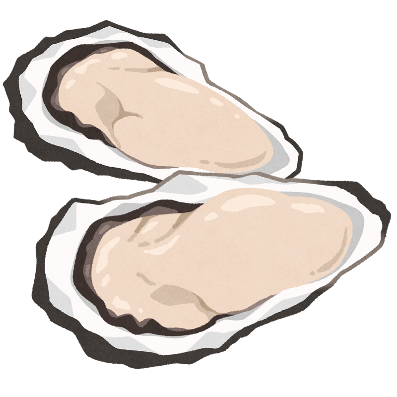 牡蠣のフリーイラスト