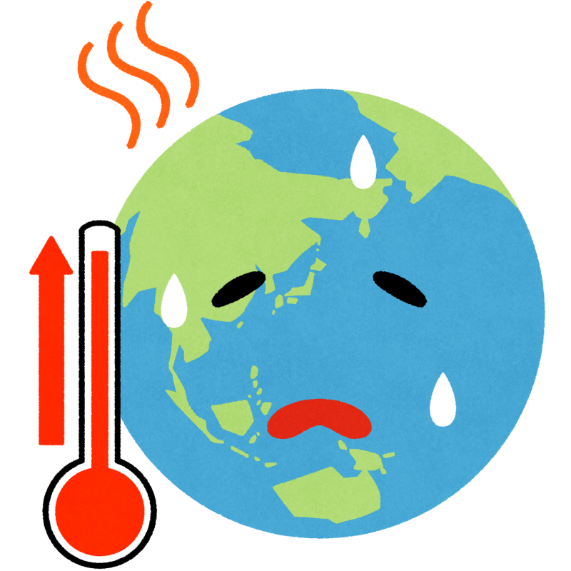 地球温暖化のフリーイラスト