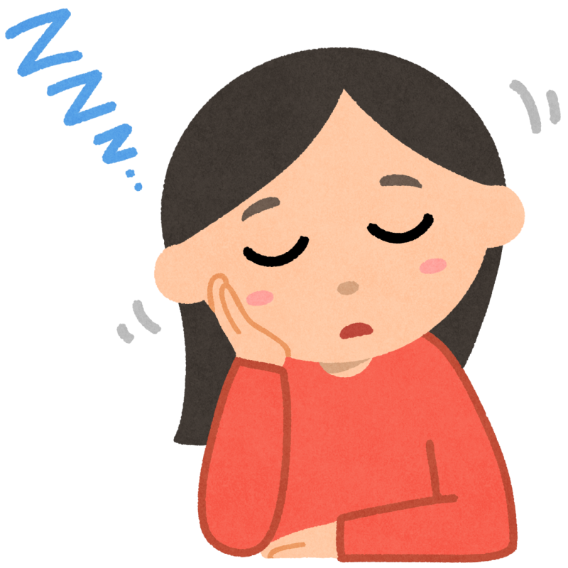 居眠りのフリーイラスト