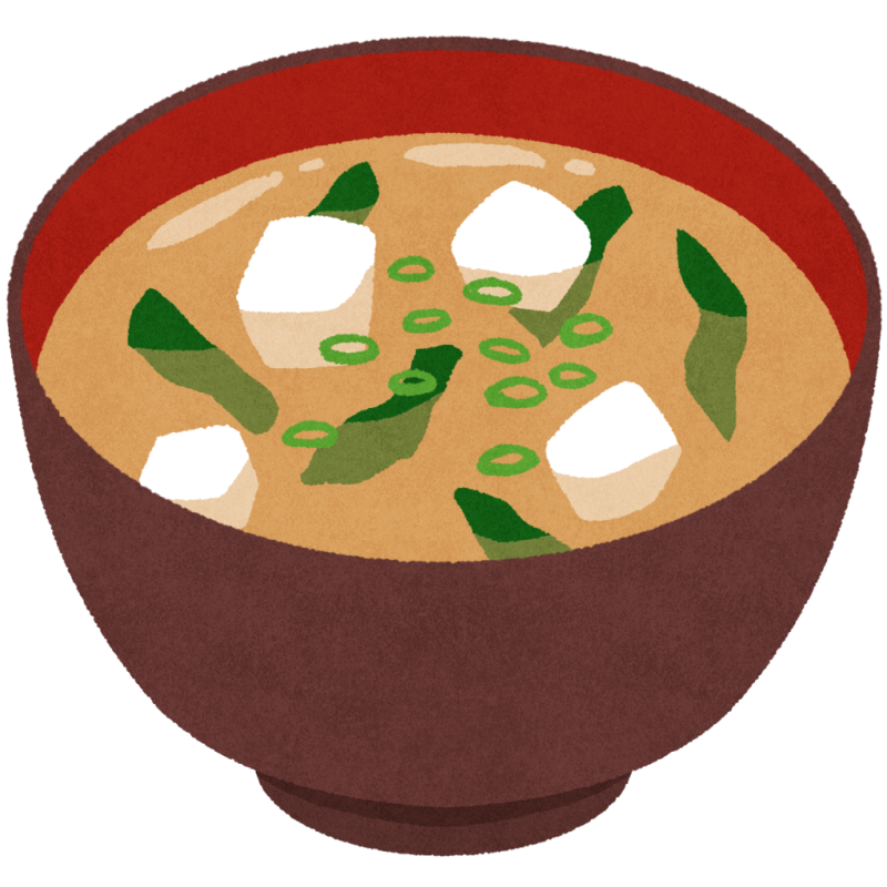 お味噌汁のフリーイラスト