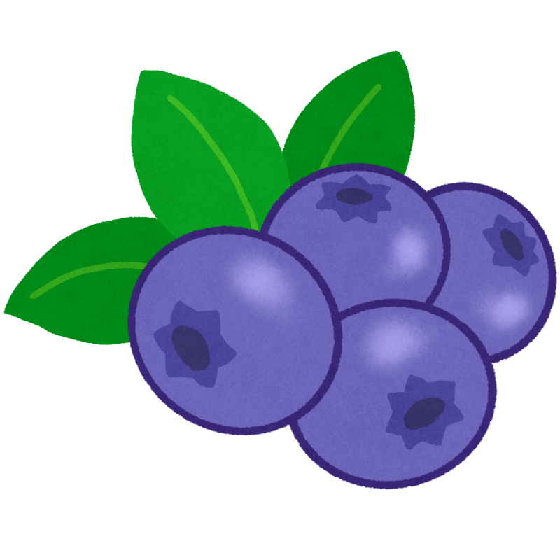 ブルーベリーのフリーイラスト