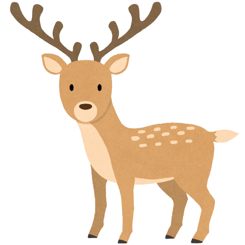 シカのフリーイラスト