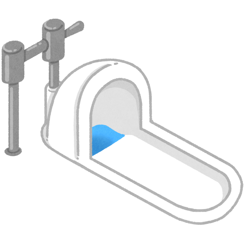 和式トイレのフリーイラスト