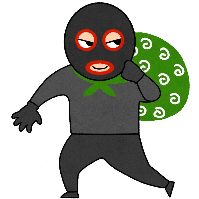 泥棒のフリーイラスト