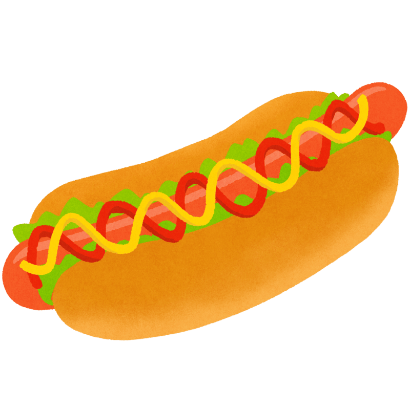 ホットドッグのフリーイラスト