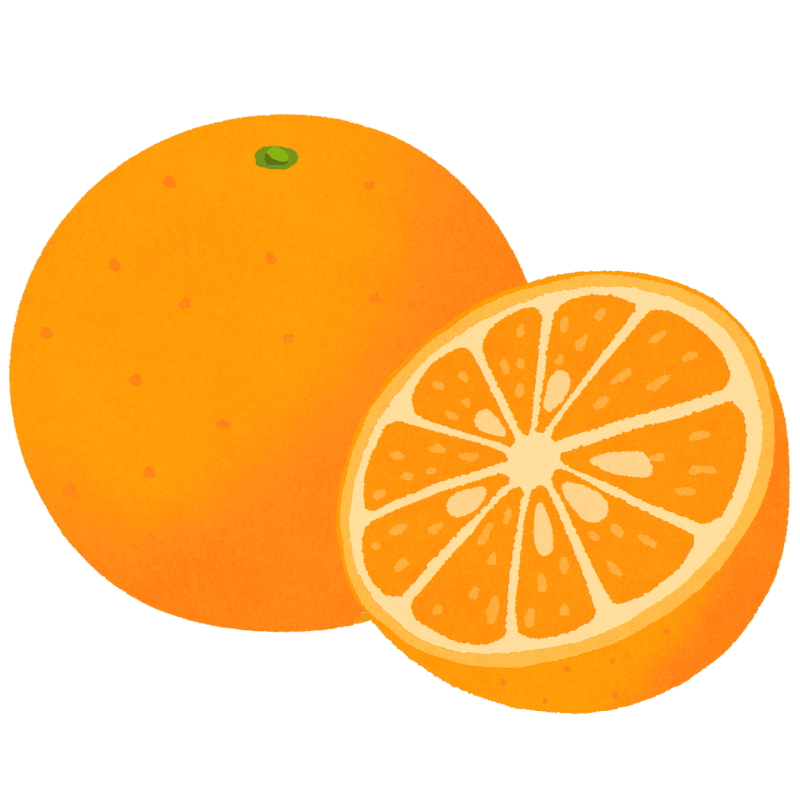 オレンジのフリーイラスト