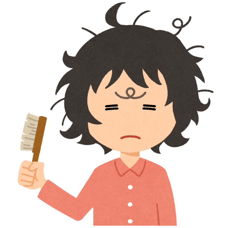 寝癖のフリーイラスト