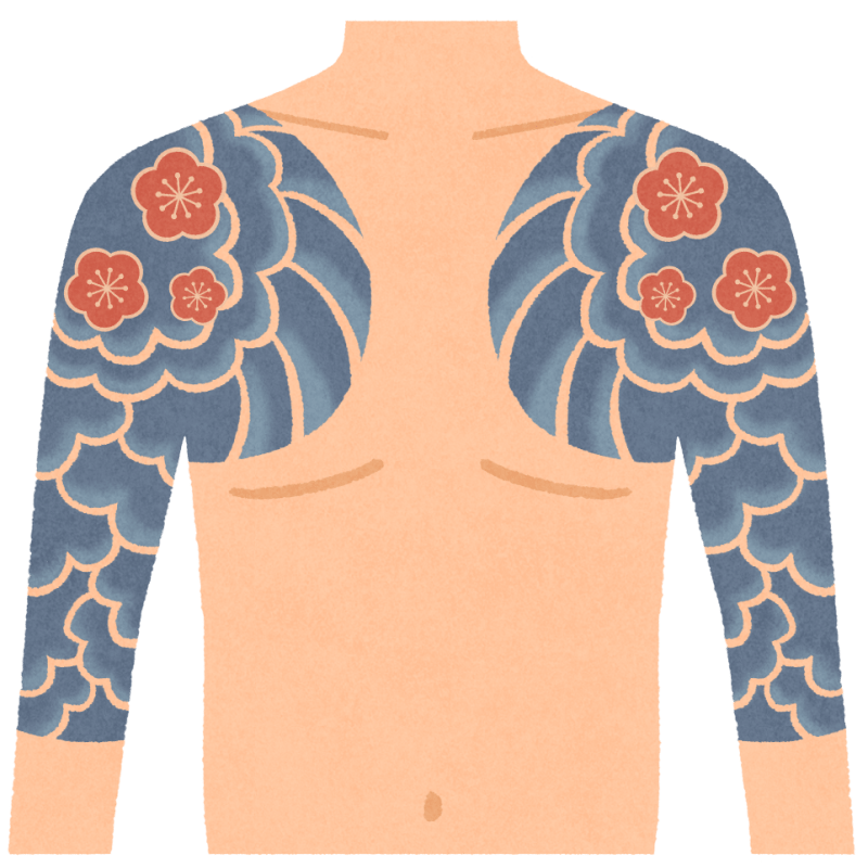刺青のフリーイラスト