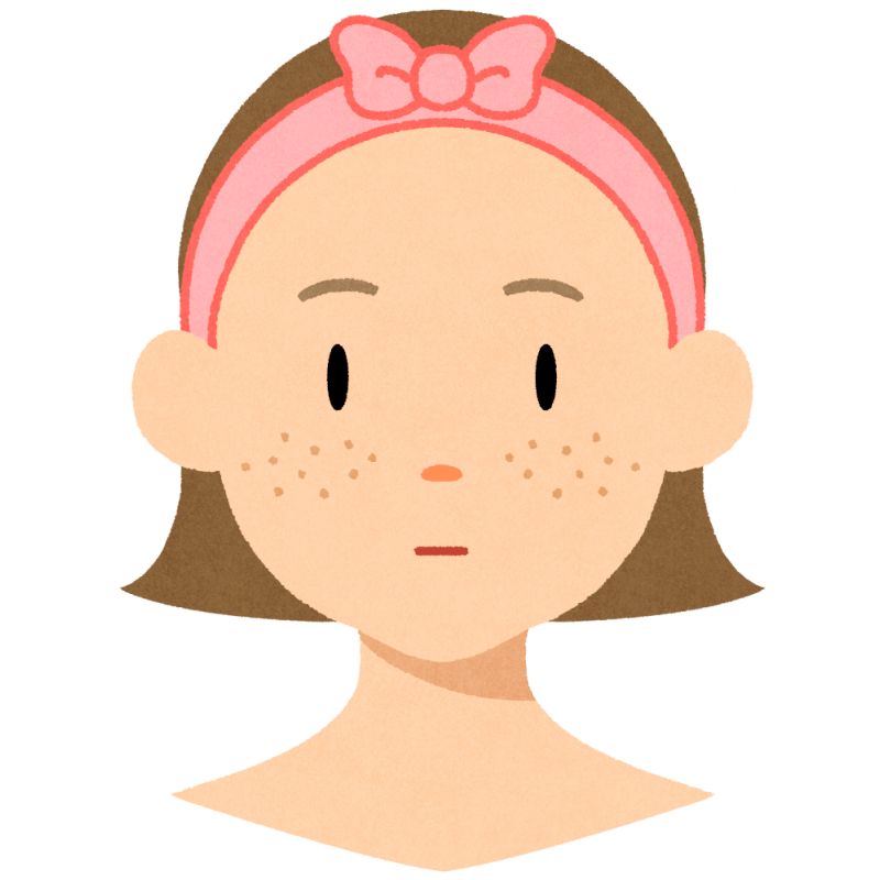そばかすのフリーイラスト