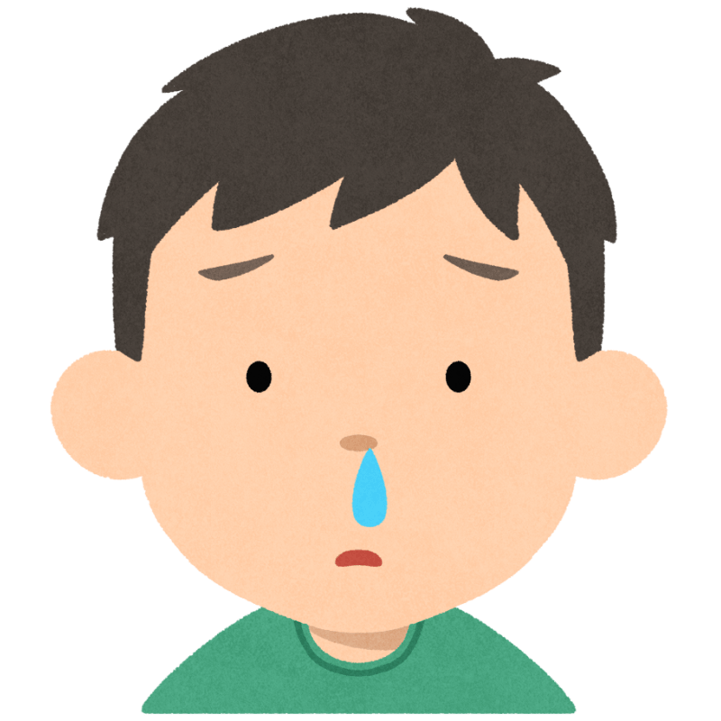 鼻水のフリーイラスト