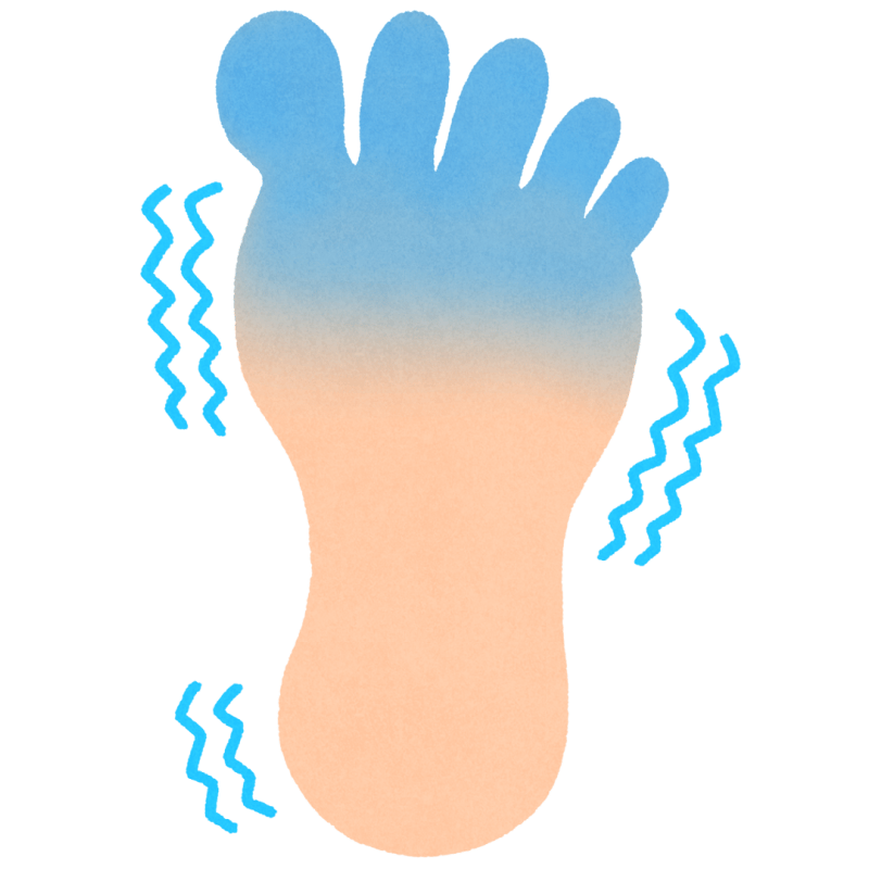 冷たい足のフリーイラスト