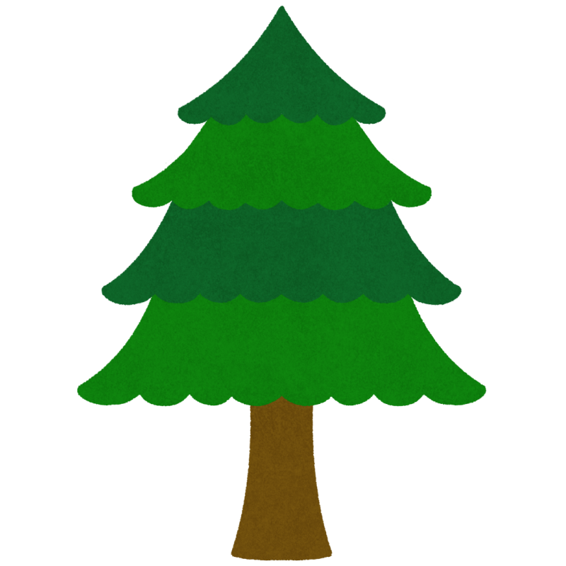 モミの木のフリーイラスト