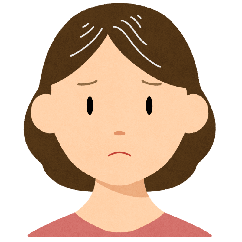 白髪に困っている人のフリーイラスト