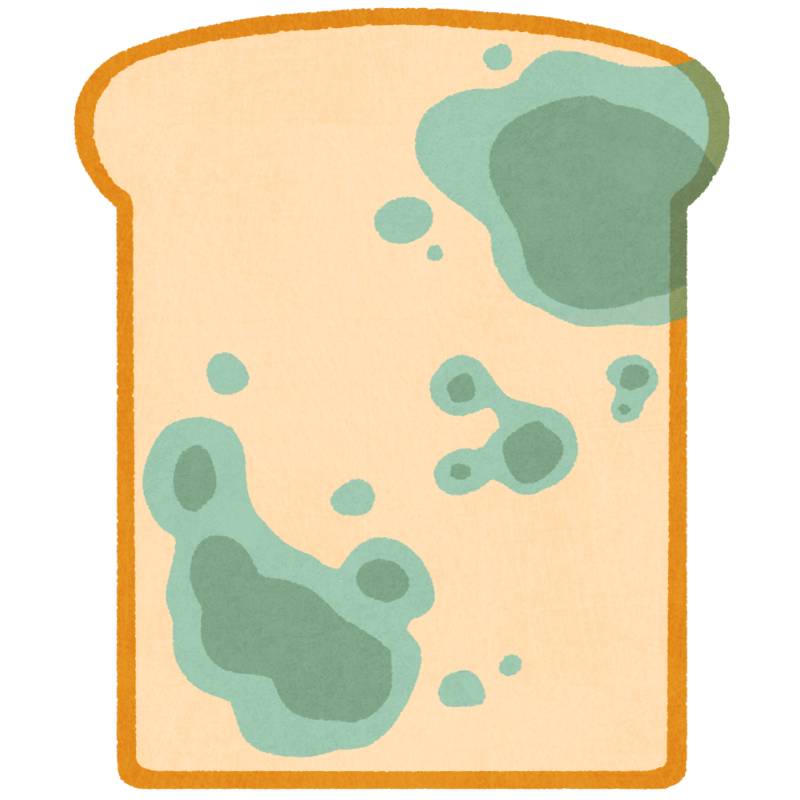 カビた食パンのフリーイラスト