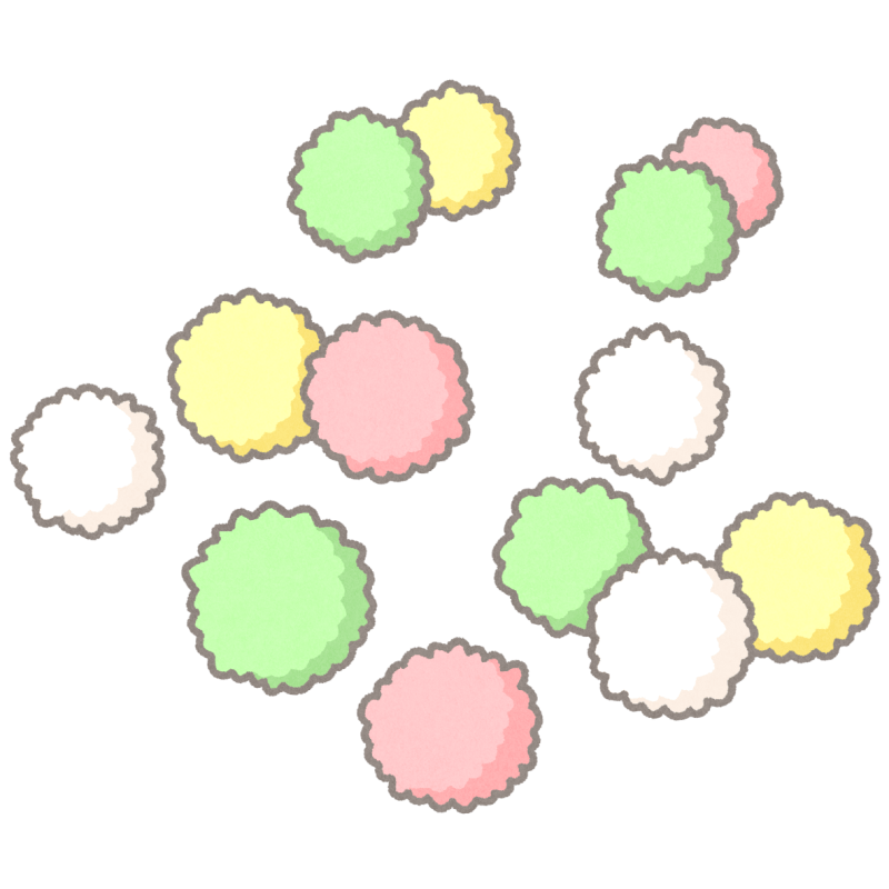 ひなあられのフリーイラスト