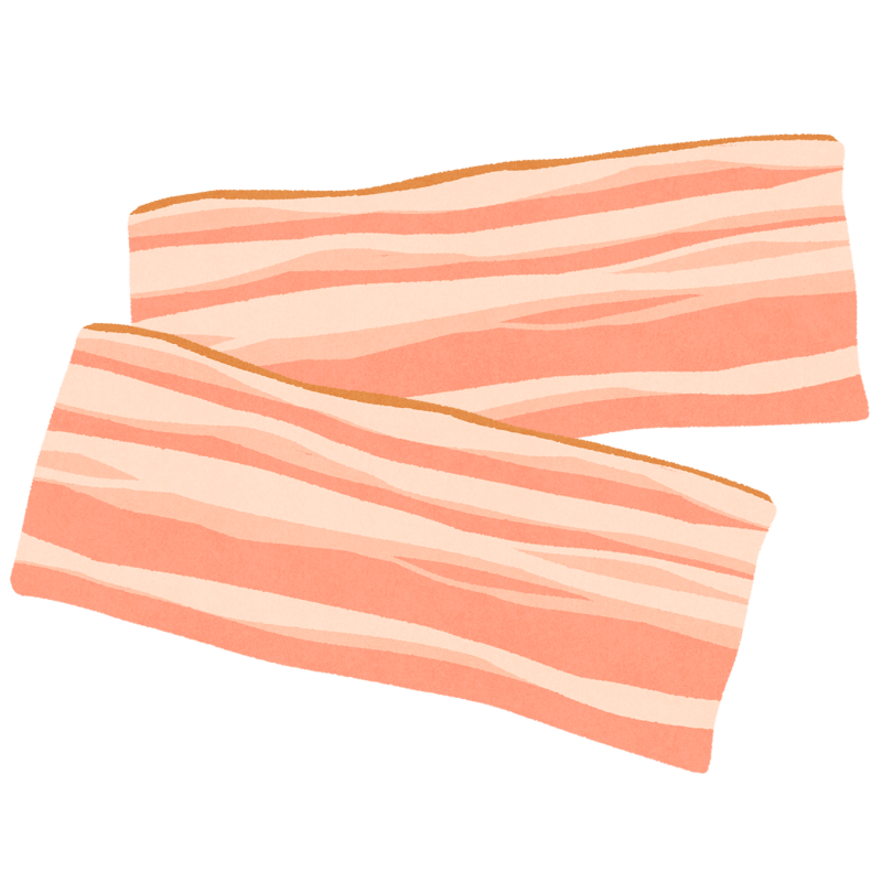 ベーコンのフリーイラスト