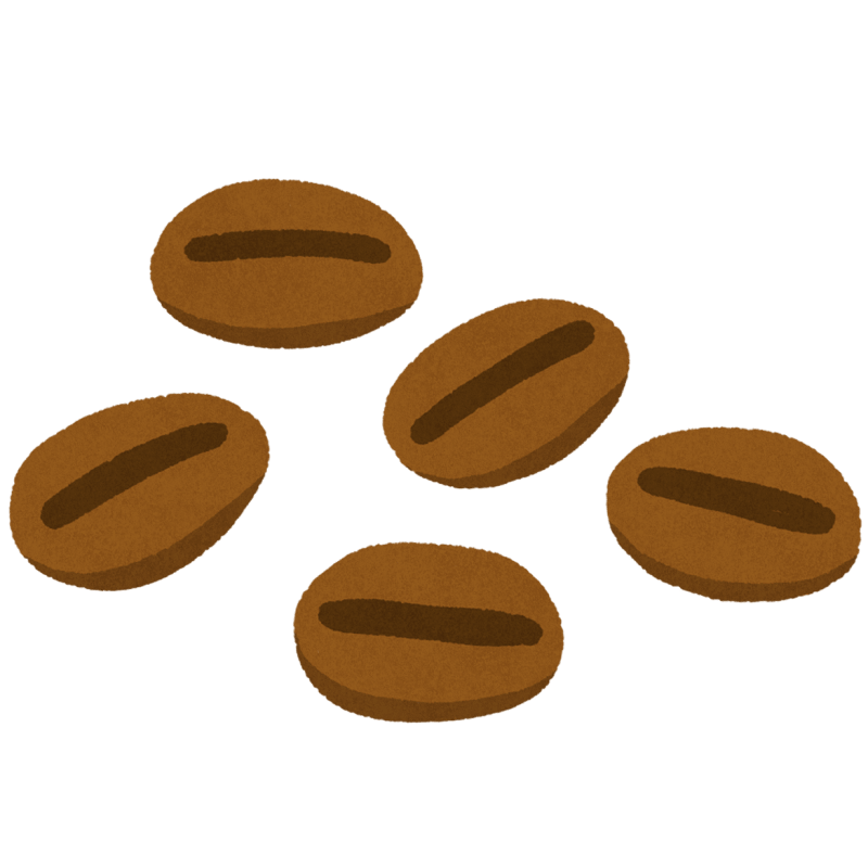 コーヒー豆のフリーイラスト