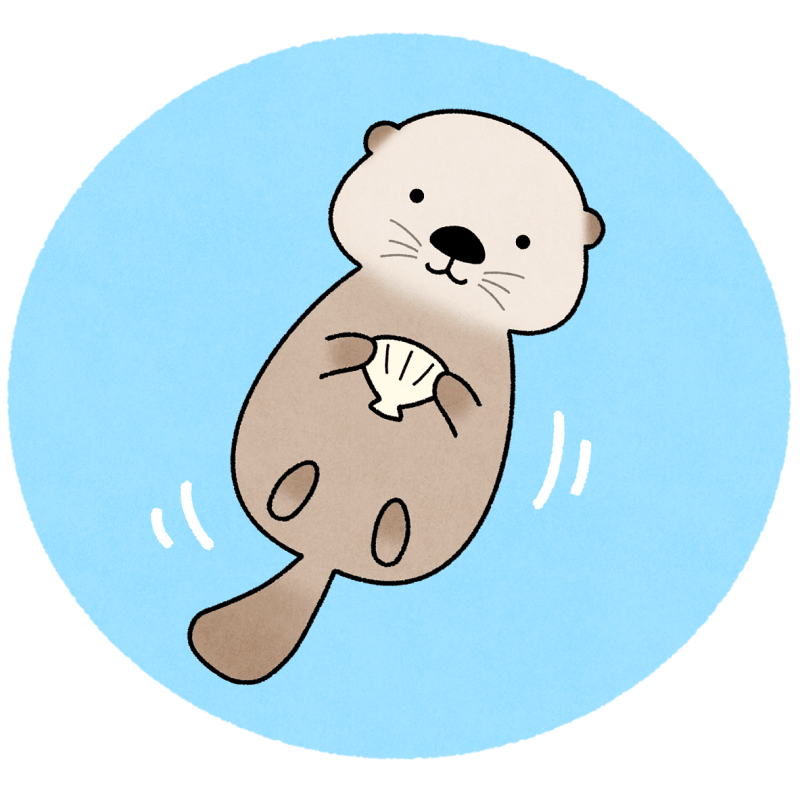 ラッコのフリーイラスト