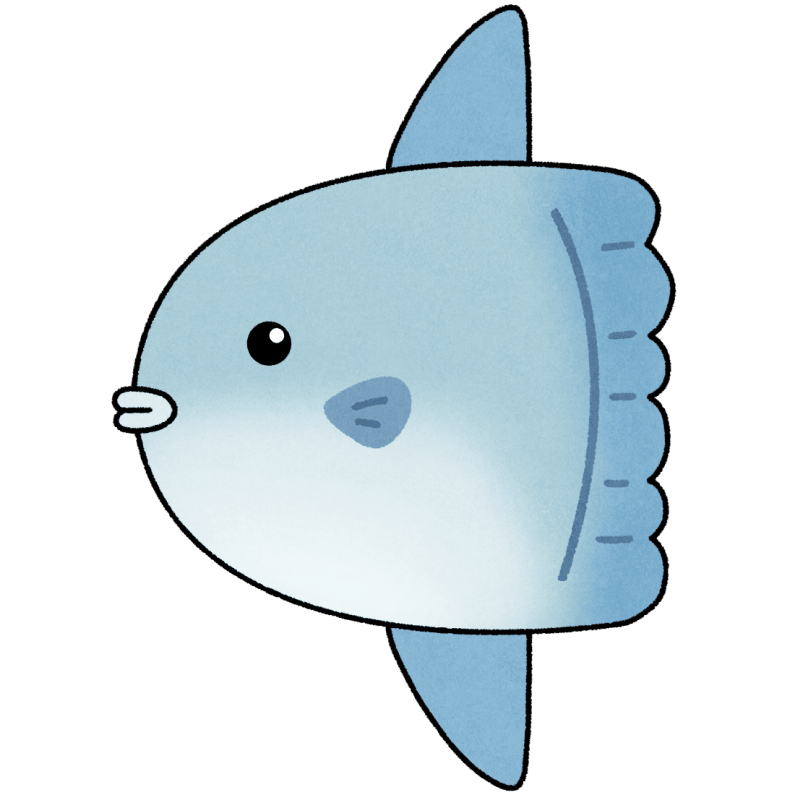 マンボウのフリーイラスト