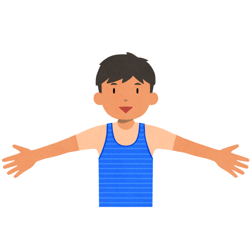 日焼け跡のフリーイラスト