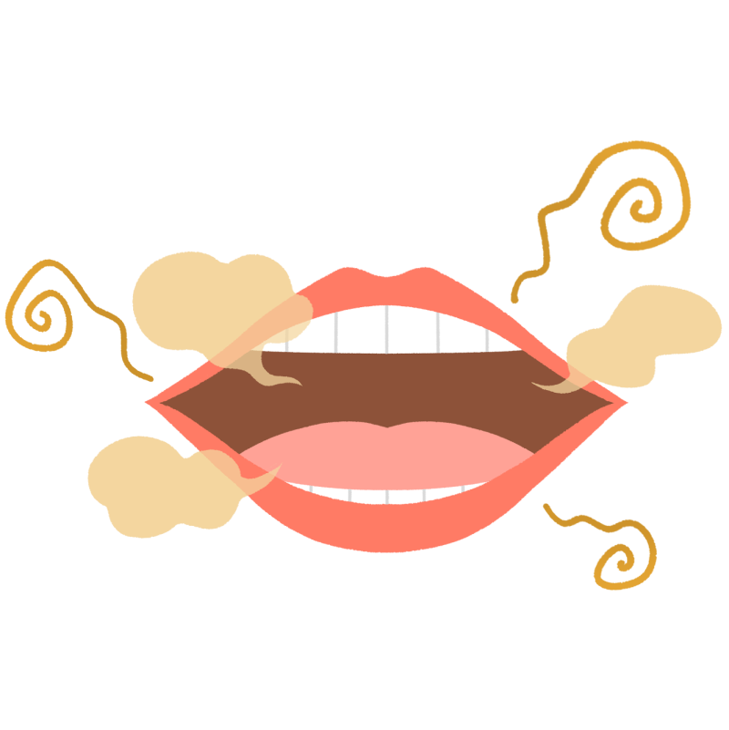 口臭のフリーイラスト