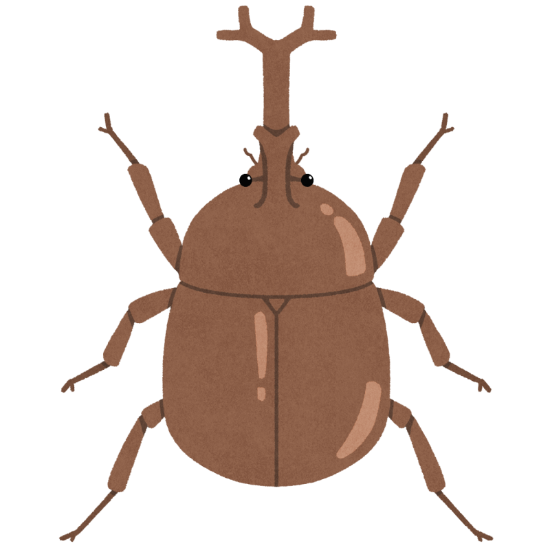 カブトムシのフリーイラスト
