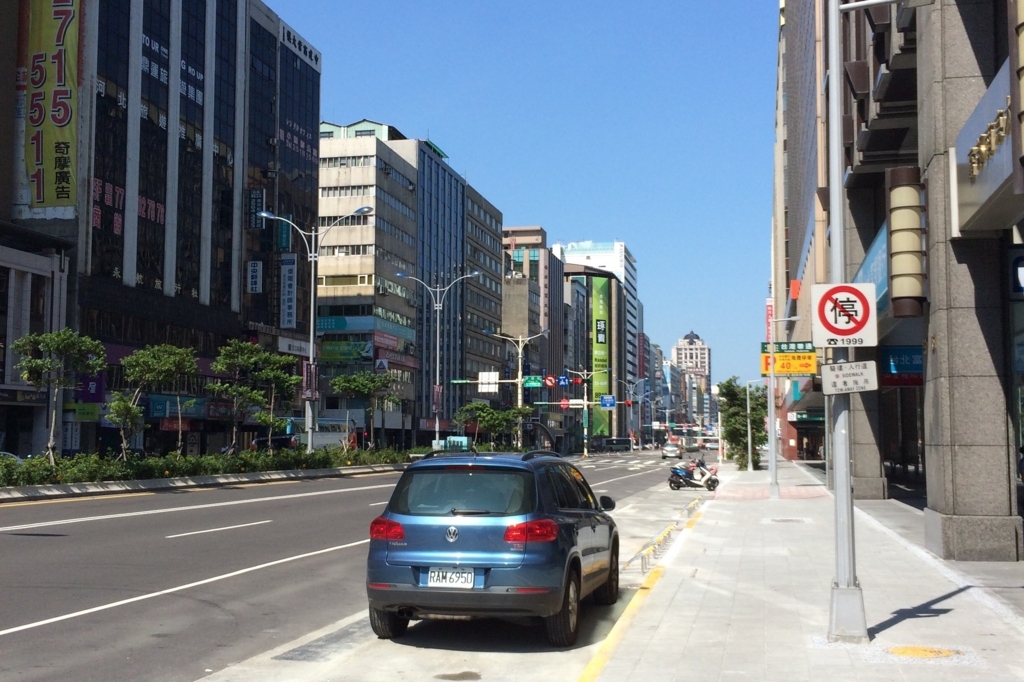 台北の中心部の街並み