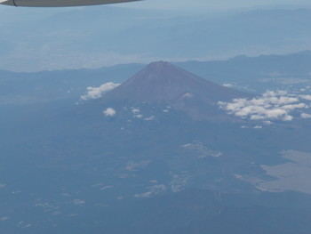 上空から富士山