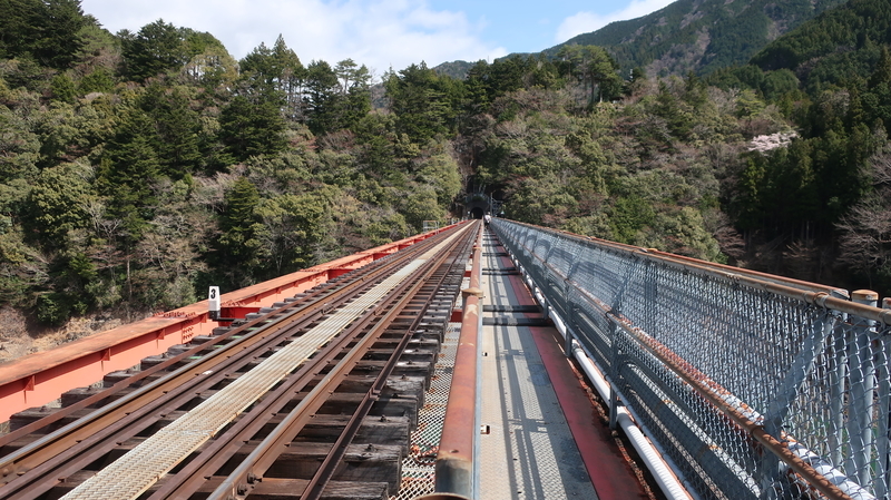大井川の吊橋渡ってゆるキャン△コラボの吊橋カードコンプリート
